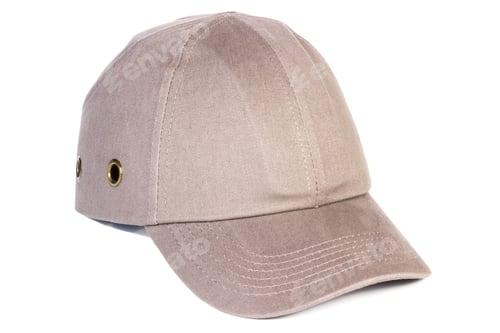 Preview: Closeup Of Beige Baseball Cap Isolated On White Background, Protection From Sun