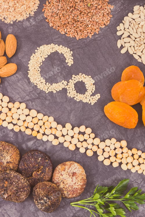 Preview: Different Nutritious Ingredients As Source Calcium, Minerals And Dietary Fiber. Concept Of Healthy