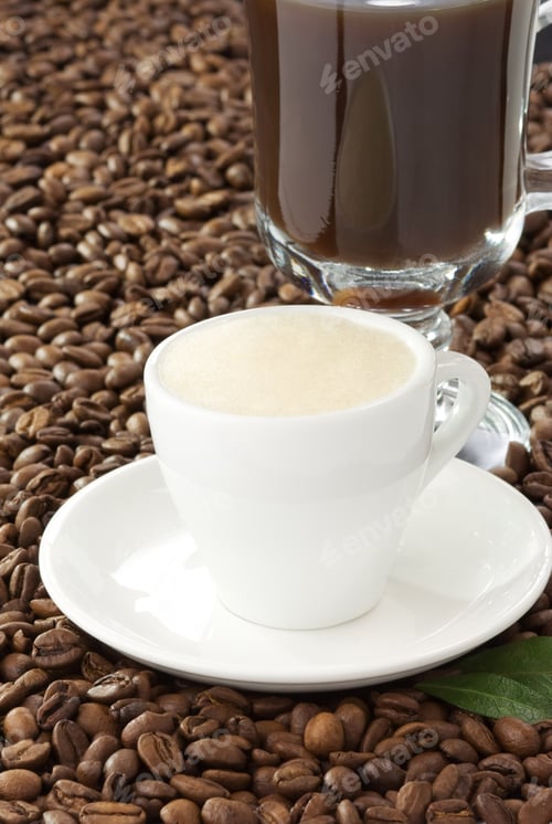 Preview: Cup Of Coffee And Beans Set