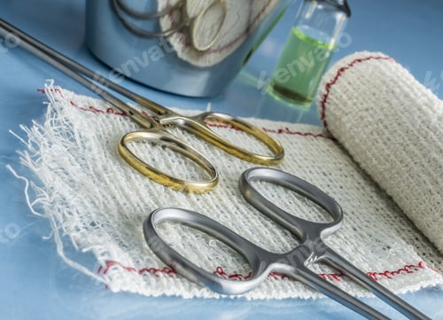 Preview: Surgical Scissors On A Bandage, Conceptual Image