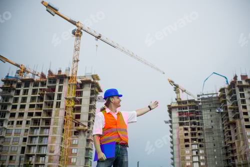 Preview: Construction Site Manager at Work Site Building