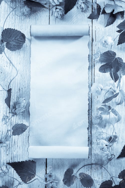 Preview: Hop Cones On Wooden Background