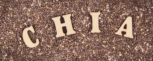 Preview: Vintage Photo, Chia Seeds As Source Natural Vitamins, Minerals And Dietary Fiber, Concept Of