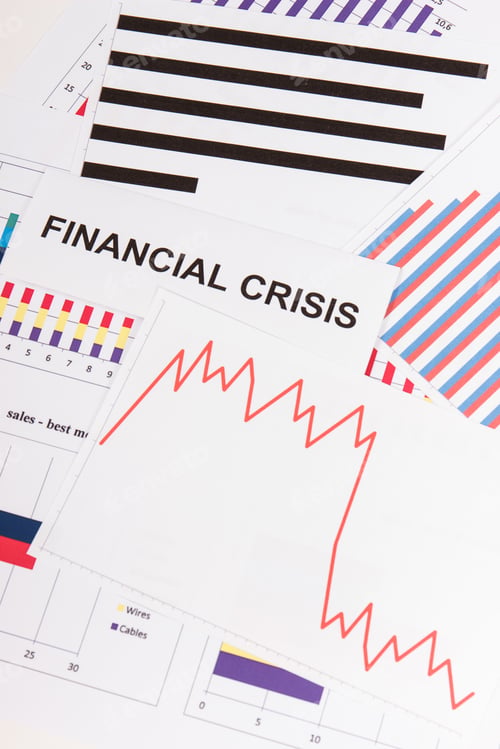 Preview: Downward Graphs Representing Financial Crisis Caused By Coronavirus. Covid-19. Sars-Cov-2. 2019-Ncov