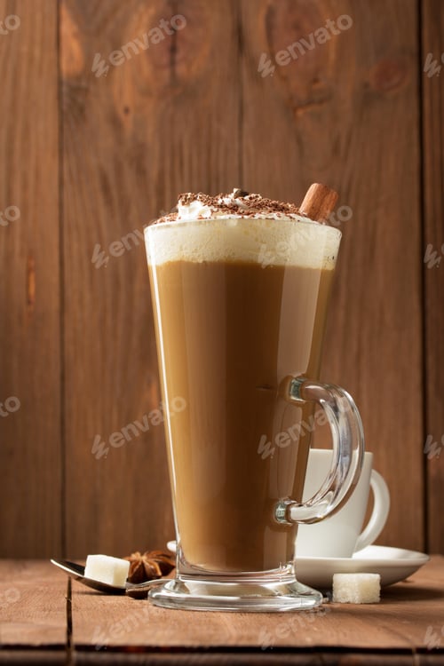 Preview: Cup Of Coffee On Wooden Background