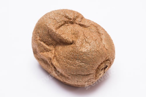 Preview: Spoiled Damage Kiwi On White Background, Unhealthy Eating