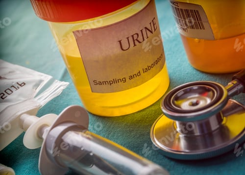 Preview: Doctor Working With Urine Samples In A Clinical Laboratory