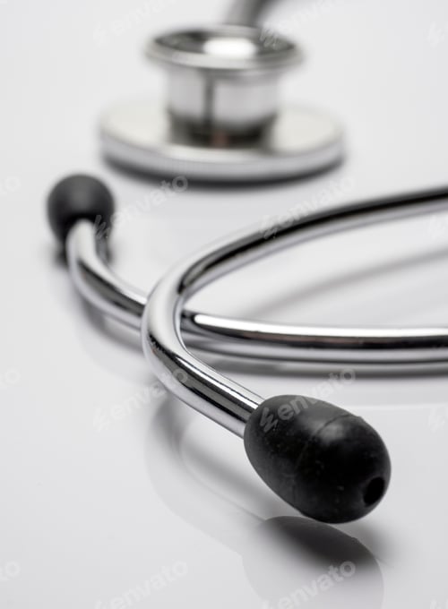 Preview: Stethoscope Isolated On White Background, Conceptual Image