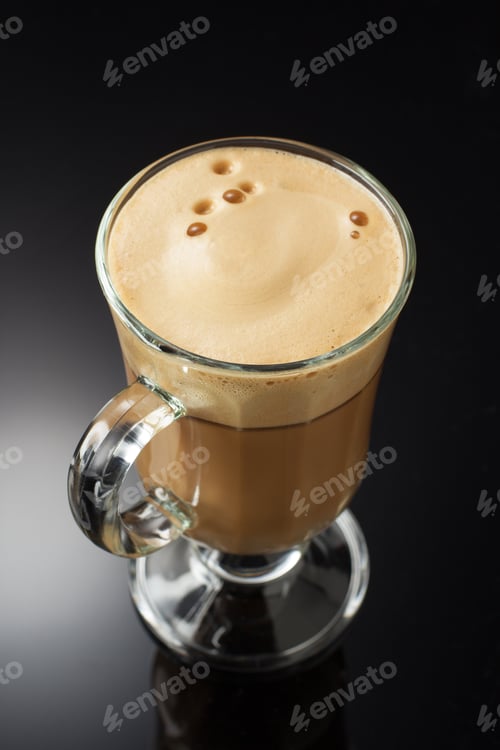 Preview: Cup Of Coffee On Black Background