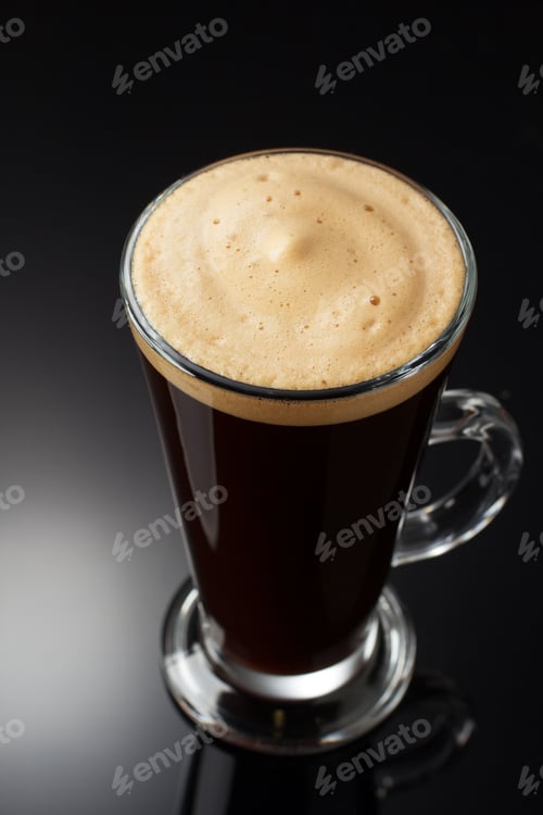 Preview: Cup Of Coffee On Black Background