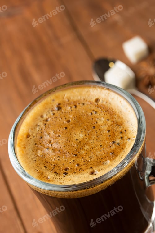 Preview: Cup Of Coffee On Wooden Background