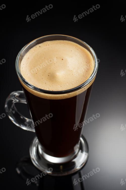 Preview: Cup Of Coffee On Black Background
