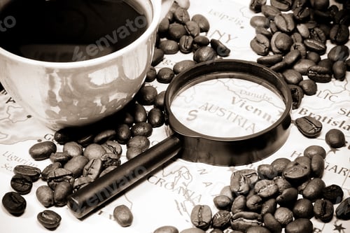 Preview: Coffee Beans And Europe Map