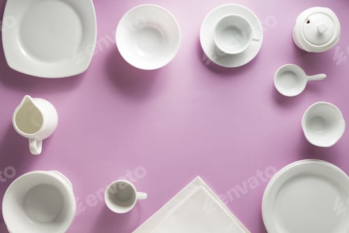 Preview: Kitchenware At Abstract Colorful Background