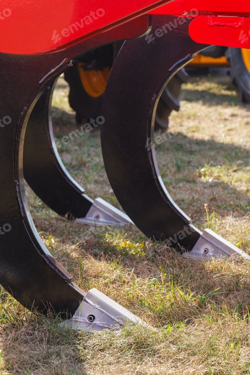 Preview: Part And Detail Of Agricultural Plow, Modern Technology In Agriculture Concept
