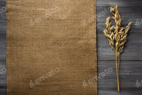 Preview: Ears Of Oat On Wooden Background