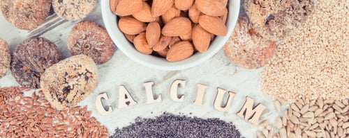 Preview: Vintage Photo, Inscription Calcium And Natural Food Containing Dietary Fiber And Minerals, Concept