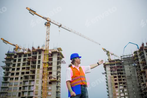 Preview: Construction Supervisor Overseeing Building Site Development Project