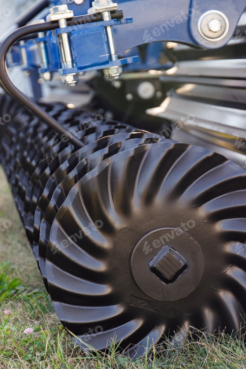 Preview: Part And Detail Of Agricultural Disk Harrow. Modern Technology In Agriculture Concept