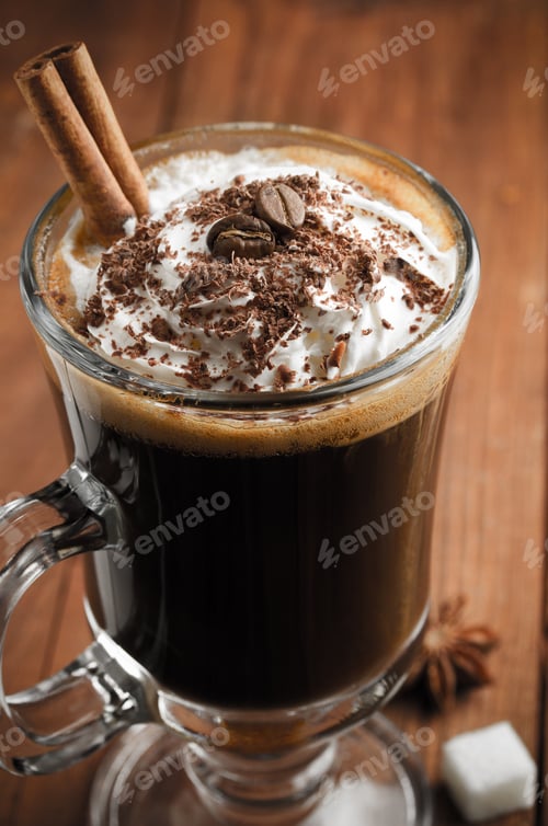 Preview: Cup Of Coffee On Wooden Background
