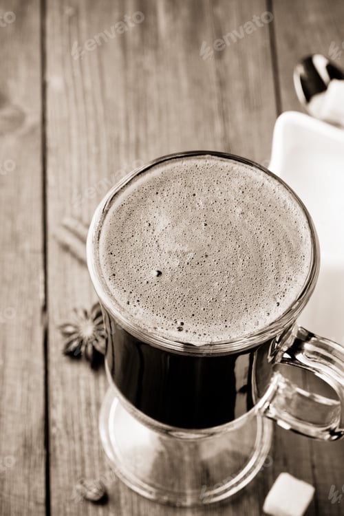 Preview: Cup Of Coffee On Wooden Background