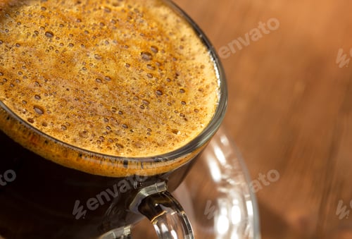 Preview: Cup Of Coffee On Wooden Background