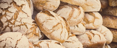 Preview: Fresh Baked Loaves Of Rye Or Wheat Bread. Vintage Photo