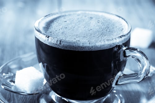 Preview: Cup Of Coffee On Wooden Background