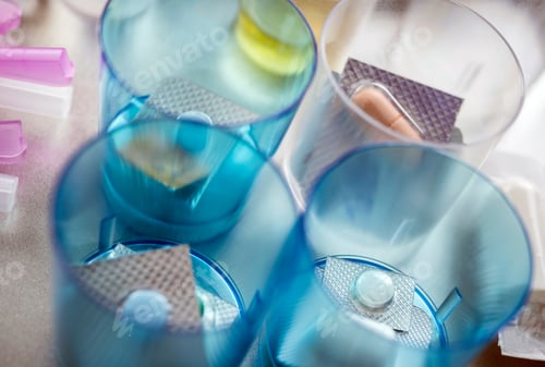 Preview: Different Dosage Medication In Hospital, Conceptual Image, Horizontal Composition