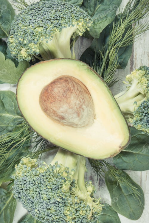 Preview: Natural Green Ingredients Or Products As Source Vitamins And Minerals, Healthy Nutrition Concept