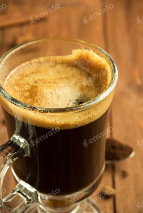 Preview: Cup Of Coffee On Wooden Background