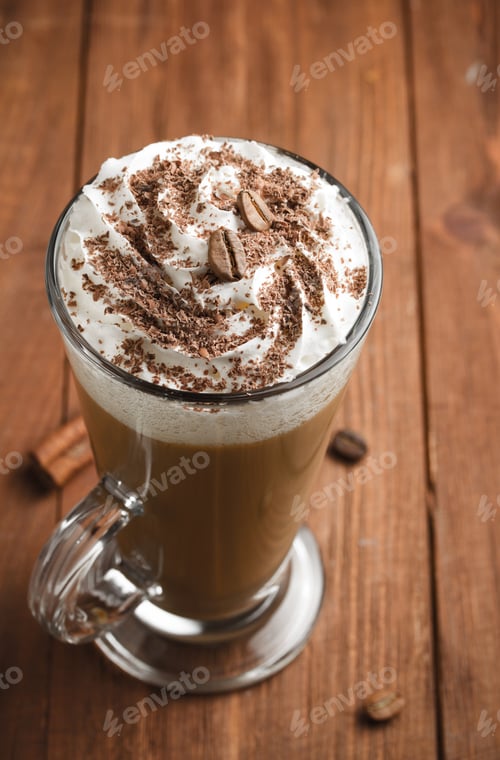 Preview: Cup Of Coffee On Wooden Background