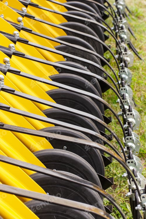Preview: Part And Detail Of Agricultural Seeder Machine, Technology And Engineering Concept