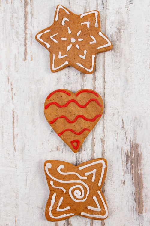 Preview: Gingerbread Cookies Star Heart Bow Tie