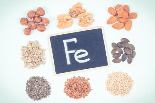 Preview: Vintage Photo, Nutritious Food Containing Iron, Omega 3 Acids, Vitamins, Dietary Fiber And Natural