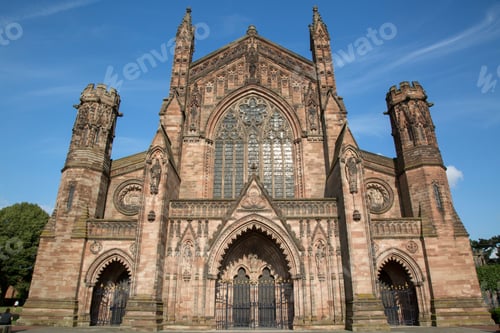 Preview: Cathedral Church Entrance, Hereford, England, Uk