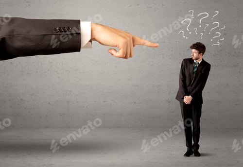 Preview: Young Amateur Confused Businessman Not Understanding Why He Is Getting Fired Concept With Drawn