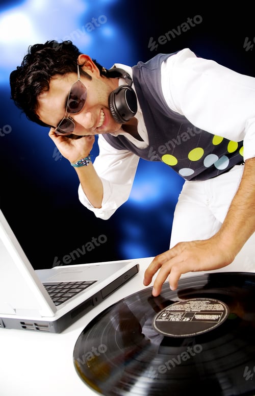 Preview: Disc Jockey In A Nighctlub Having Fun With The Music