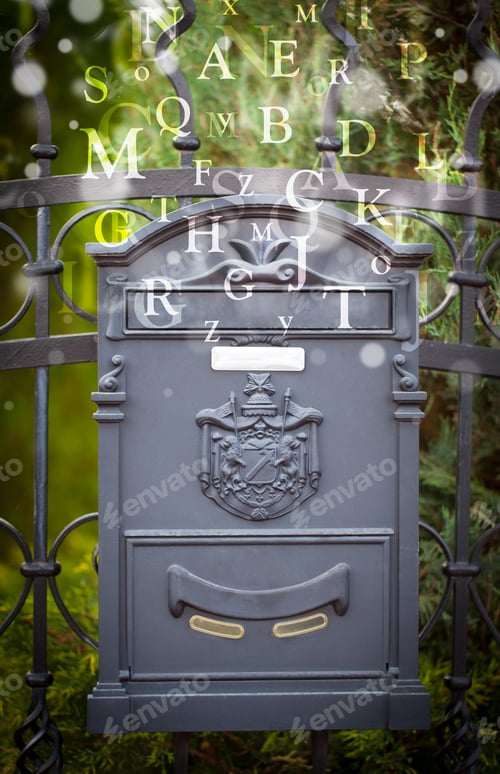 Preview: Street Mail Box With Letters Comming Out