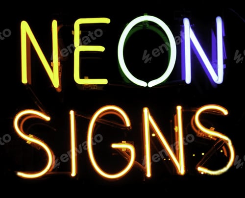 Preview: Neon Sign In Shop Window