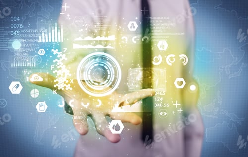 Preview: A Business Analytics Person Analyzing The Health Status Of The World From Its Hands With