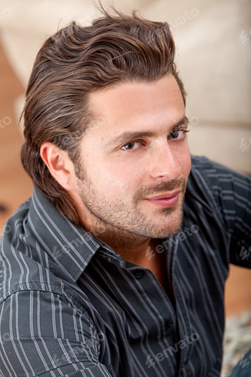 Preview: Handsome Casual Male Portrait Staring At The Camera