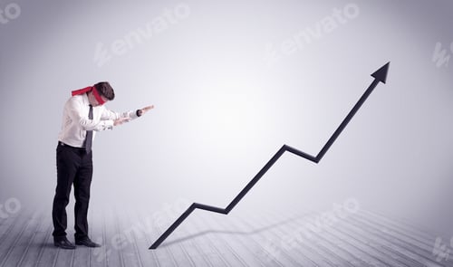 Preview: A Young Male Office Worker Trying To Find The Right Solution To Develop A Growing Market Concept