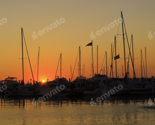 Preview: Marina Silhouette At Sunset