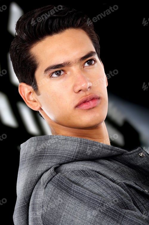 Preview: Male Fashion Portrait Over A Dark Background