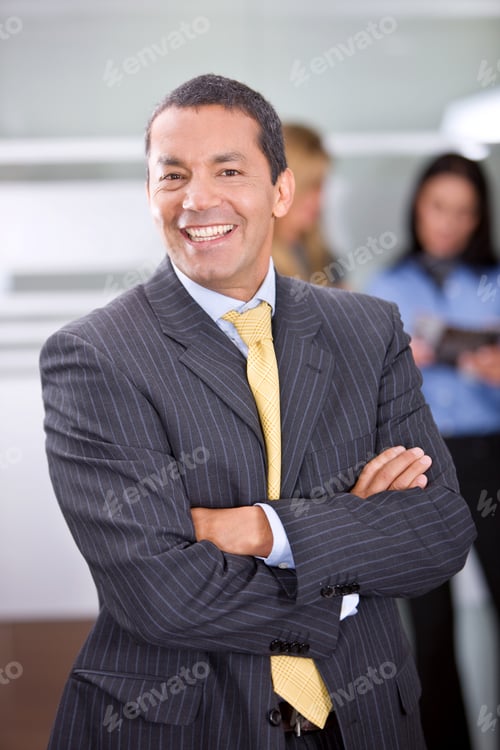 Preview: Business Man Portrait In An Office Smiling