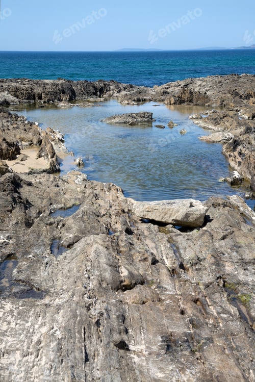 Preview: Beach And Rock Pool; Galicia; Spain
