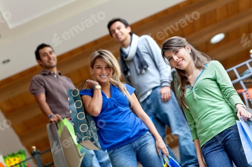 Preview: Group Of People At A Shopping Center Smiling
