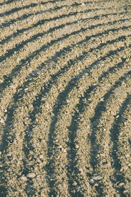Preview: Close-Up Of Rake Marks Across Baseball Diamond