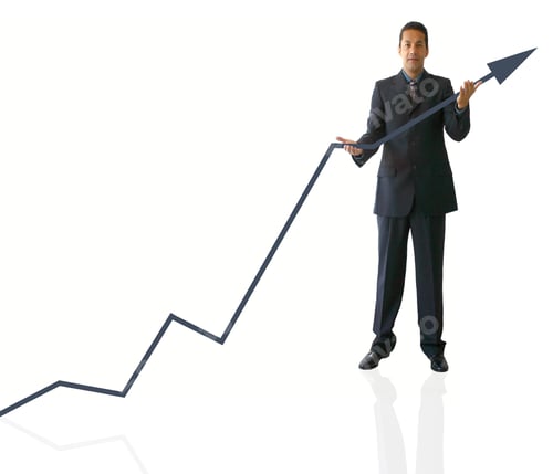 Preview: Business Man Carrying A Graph